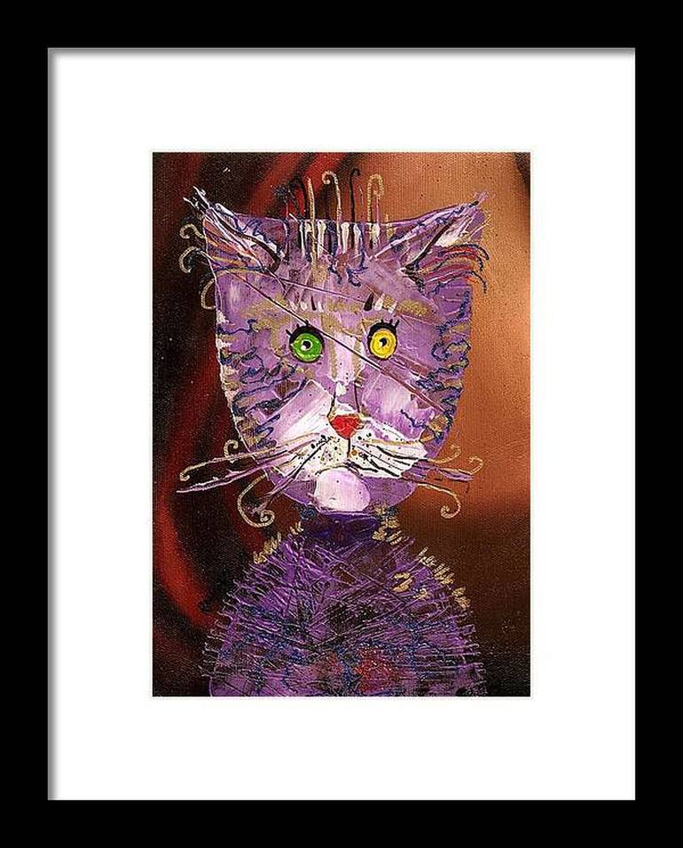 Original Cats Painting by Rakhmet Redzhepov