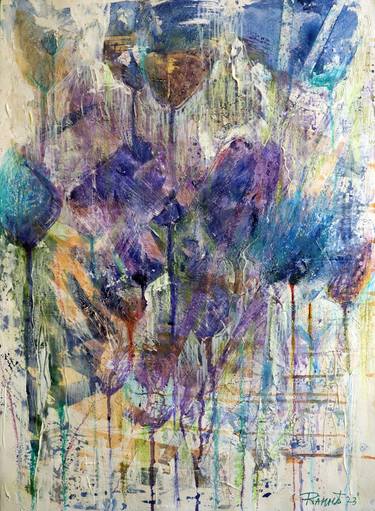 Original Expressionism Floral Paintings by Rakhmet Redzhepov