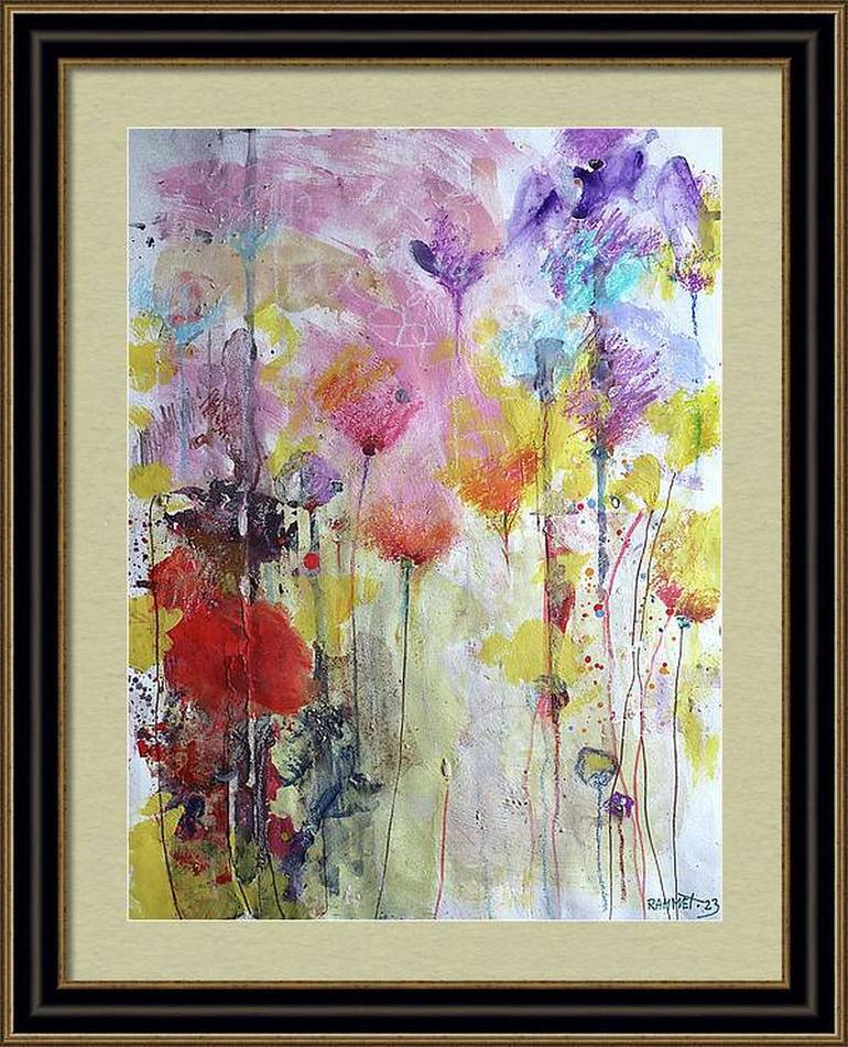 Original Expressionism Floral Painting by Rakhmet Redzhepov