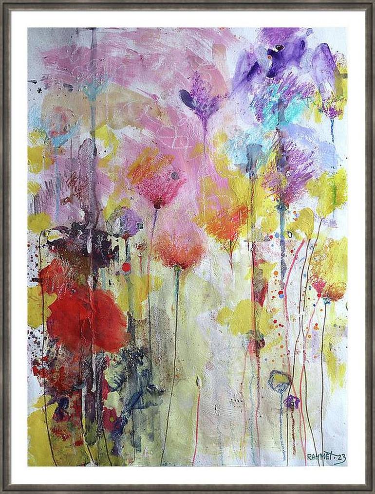 Original Expressionism Floral Painting by Rakhmet Redzhepov