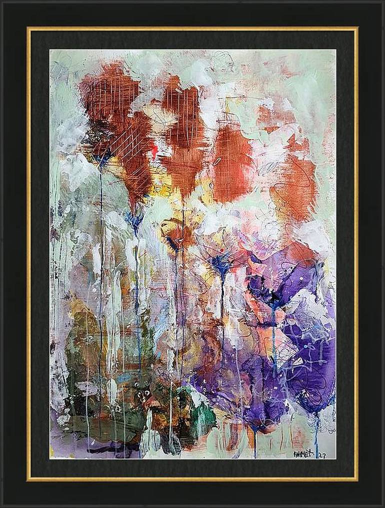 Original Expressionism Floral Painting by Rakhmet Redzhepov