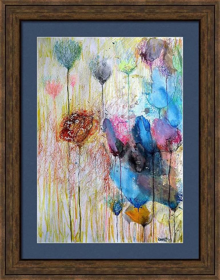 Original Expressionism Floral Painting by Rakhmet Redzhepov