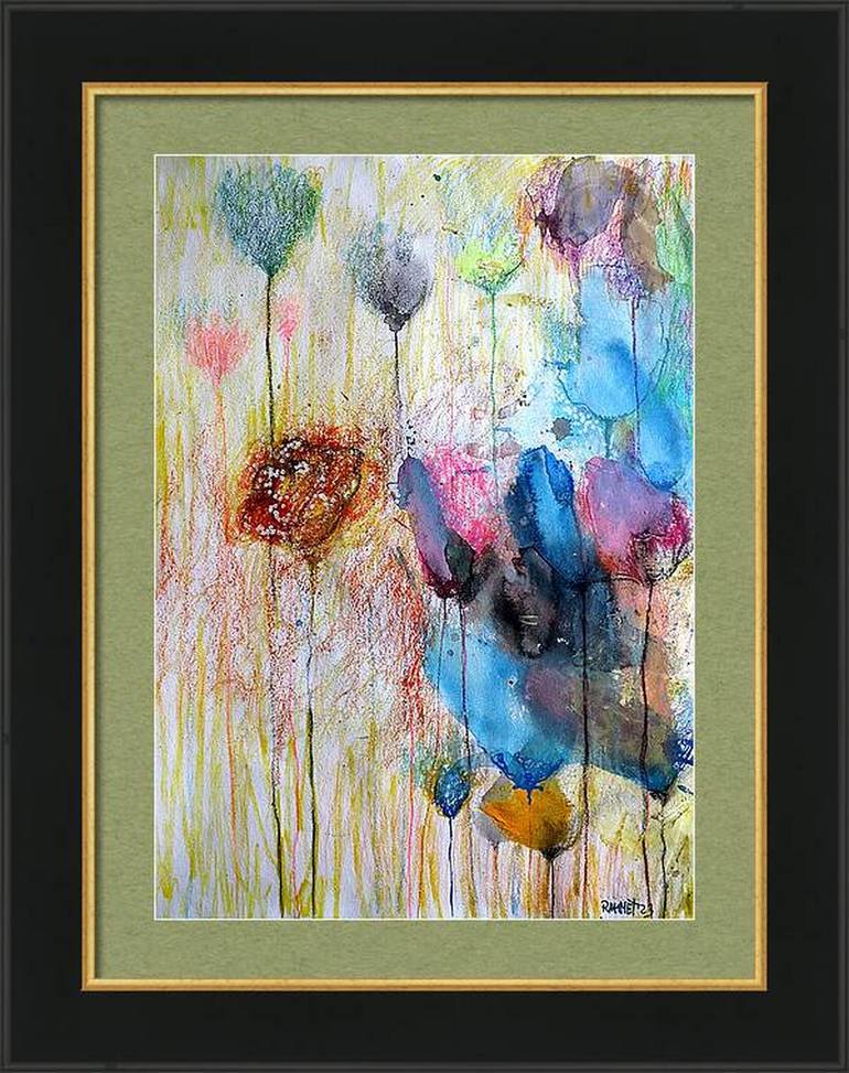 Original Expressionism Floral Painting by Rakhmet Redzhepov