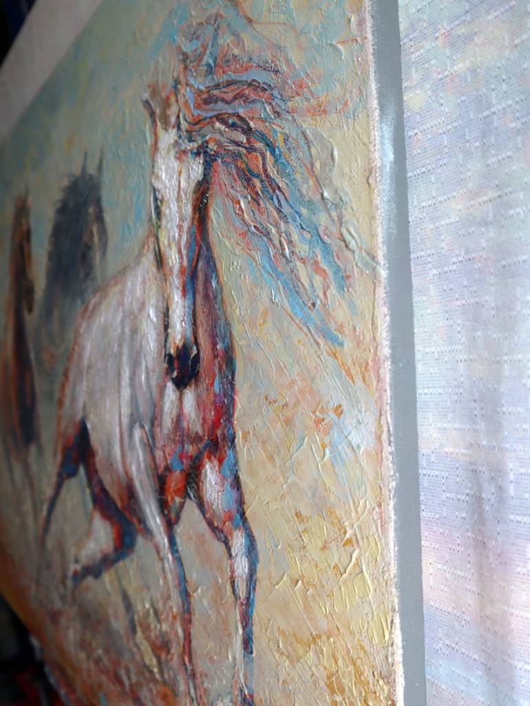 Original Expressionism Horse Painting by Rakhmet Redzhepov