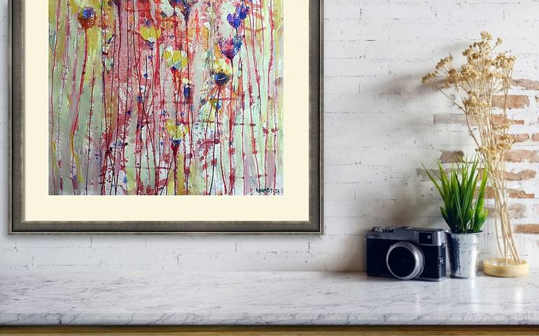 Original Expressionism Floral Painting by Rakhmet Redzhepov