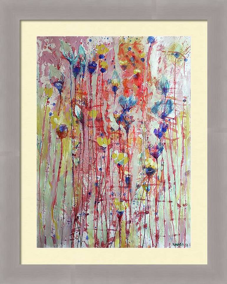 Original Expressionism Floral Painting by Rakhmet Redzhepov