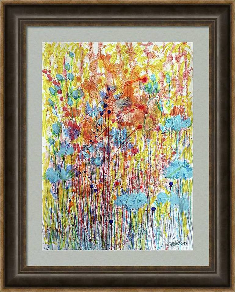 Original Expressionism Floral Painting by Rakhmet Redzhepov