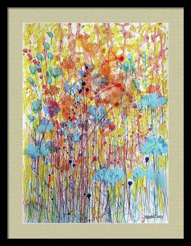 Original Expressionism Floral Painting by Rakhmet Redzhepov