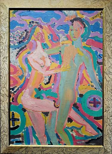 Original Abstract Expressionism Erotic Paintings by Rakhmet Redzhepov