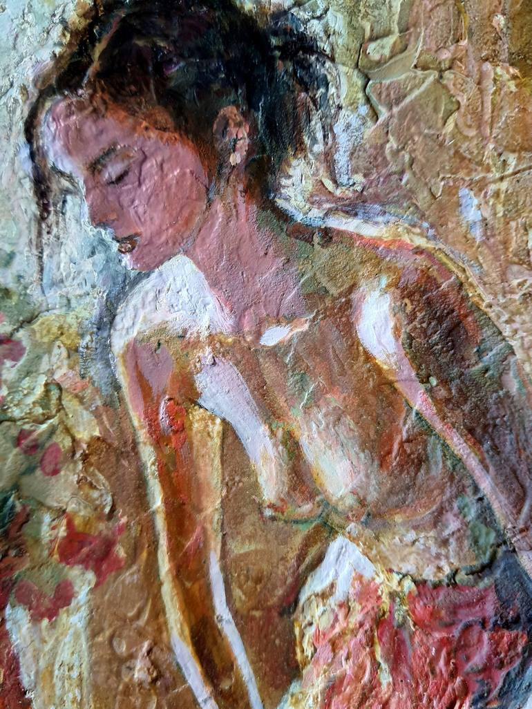 Original Impressionism Erotic Painting by Rakhmet Redzhepov