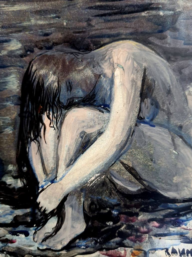 Original Expressionism Erotic Painting by Rakhmet Redzhepov
