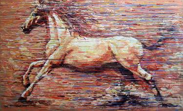 Print of Horse Paintings by Rakhmet Redzhepov