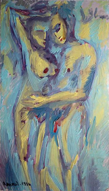 Original Abstract Expressionism Erotic Paintings by Rakhmet Redzhepov