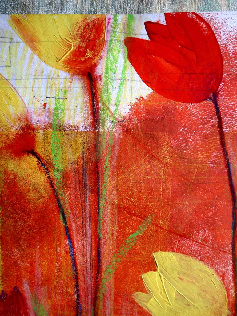 Original Impressionism Floral Painting by Rakhmet Redzhepov