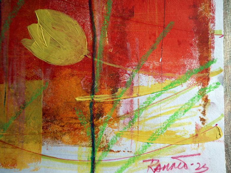 Original Impressionism Floral Painting by Rakhmet Redzhepov