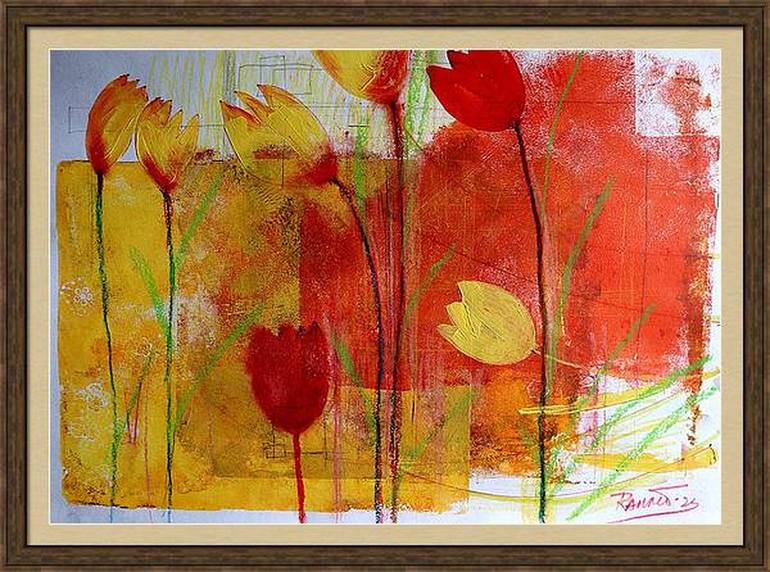 Original Impressionism Floral Painting by Rakhmet Redzhepov