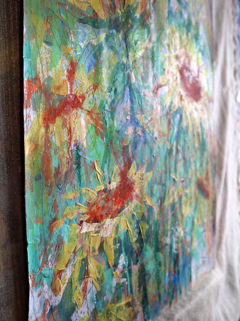 Original Expressionism Floral Painting by Rakhmet Redzhepov