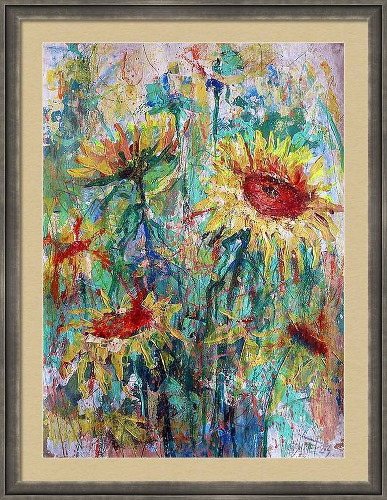 Original Expressionism Floral Painting by Rakhmet Redzhepov