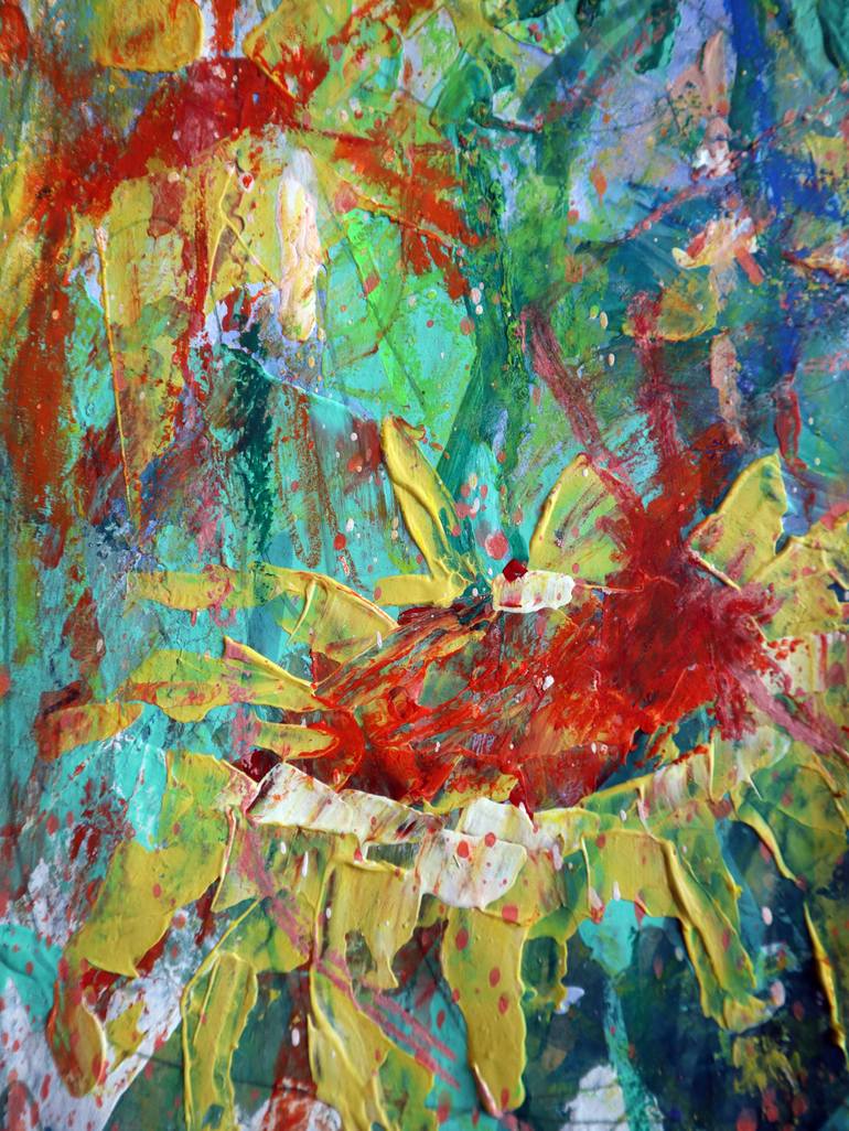 Original Expressionism Floral Painting by Rakhmet Redzhepov
