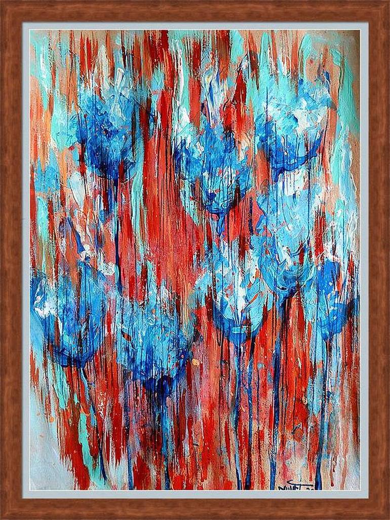 Original Expressionism Floral Painting by Rakhmet Redzhepov