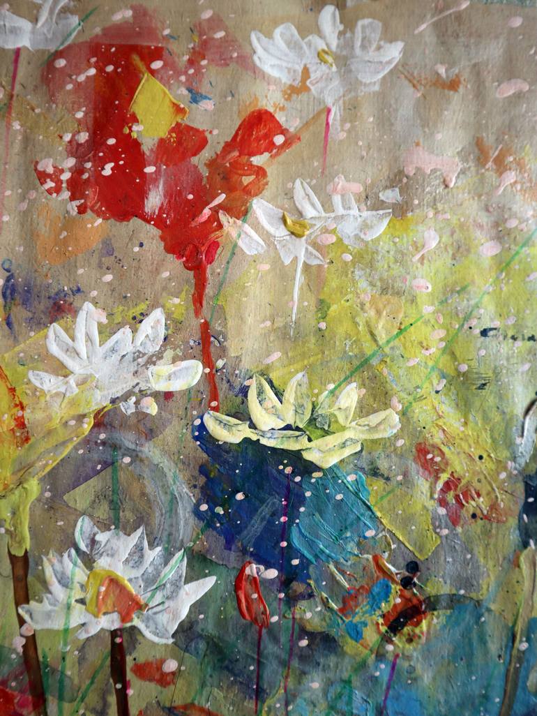 Original Expressionism Floral Painting by Rakhmet Redzhepov