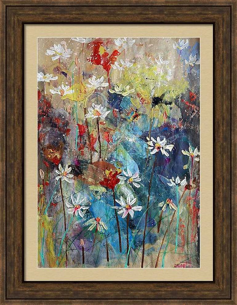 Original Expressionism Floral Painting by Rakhmet Redzhepov