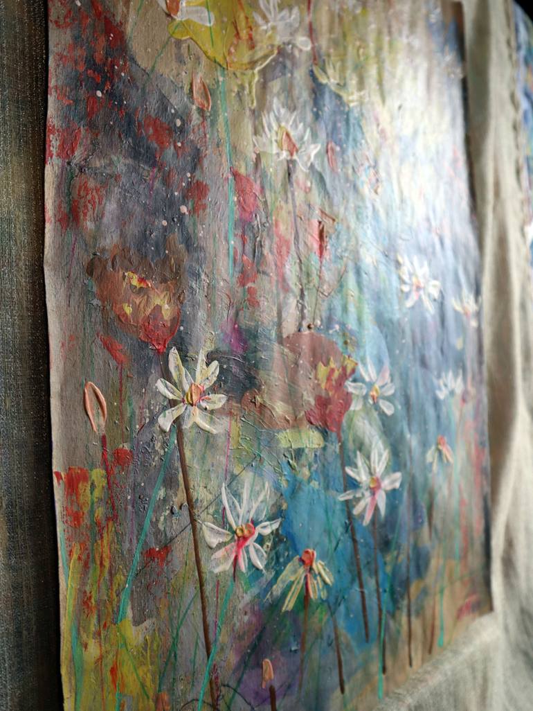 Original Expressionism Floral Painting by Rakhmet Redzhepov