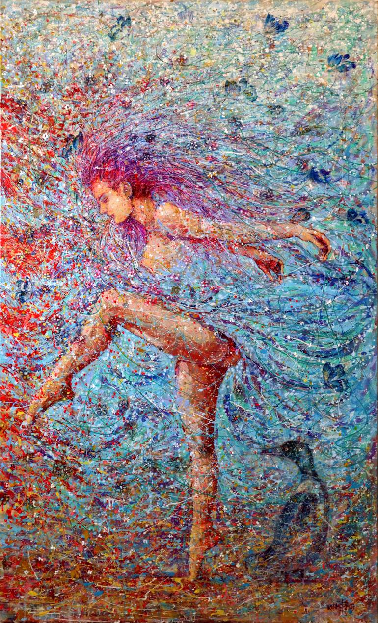 Original Expressionism Erotic Painting by Rakhmet Redzhepov