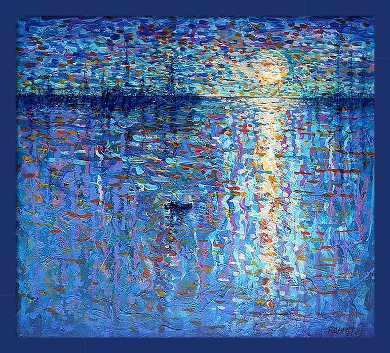 Original Expressionism Seascape Painting by Rakhmet Redzhepov