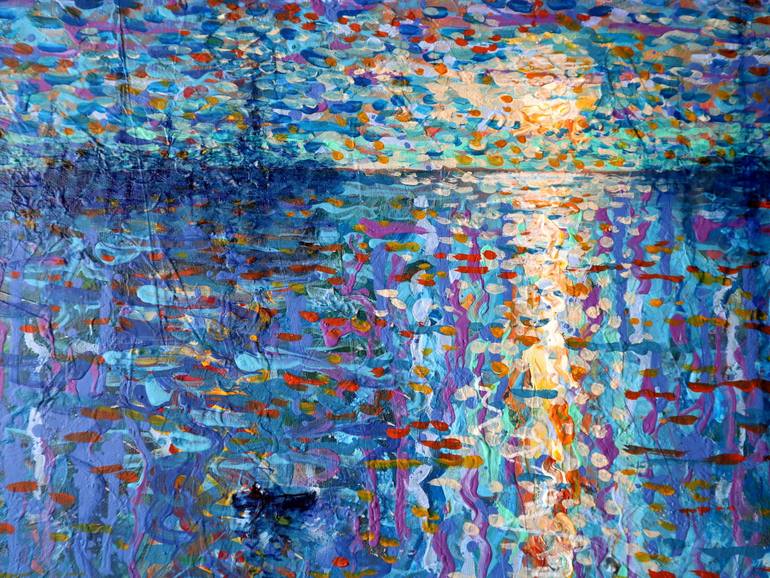 Original Expressionism Seascape Painting by Rakhmet Redzhepov