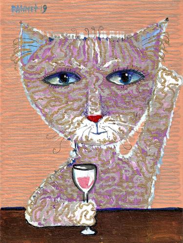 Print of Expressionism Cats Paintings by Rakhmet Redzhepov