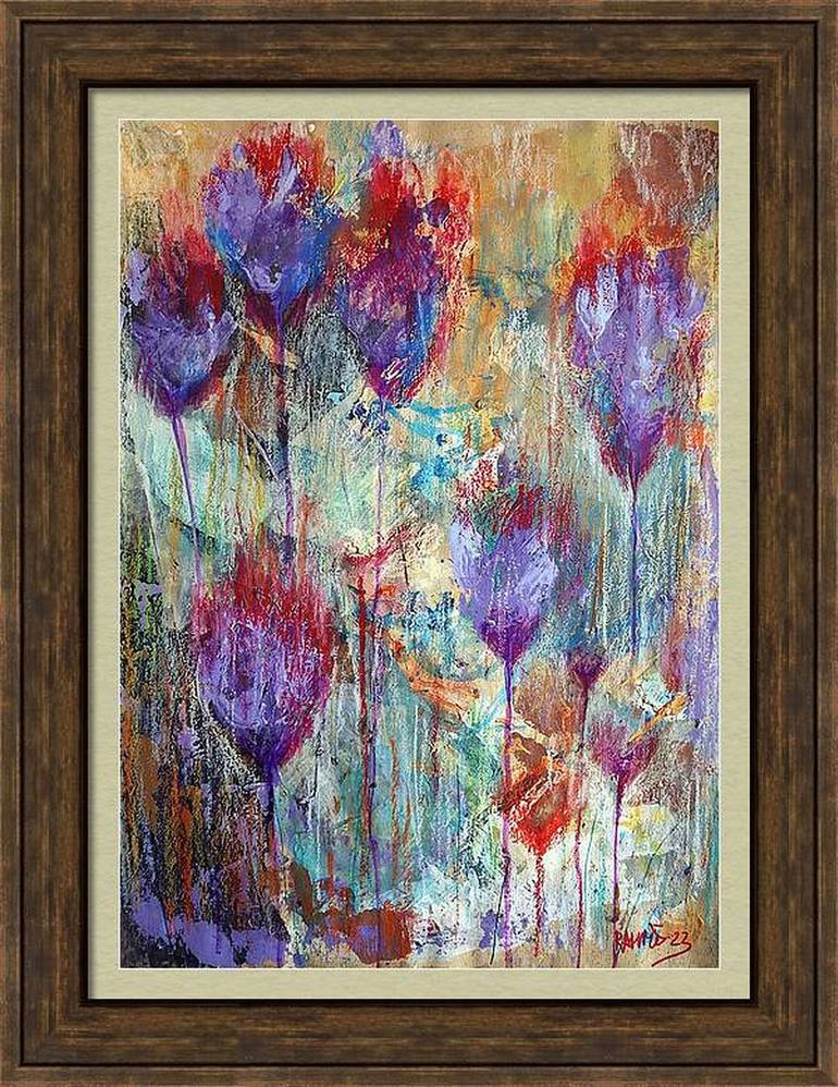 Original Expressionism Floral Painting by Rakhmet Redzhepov