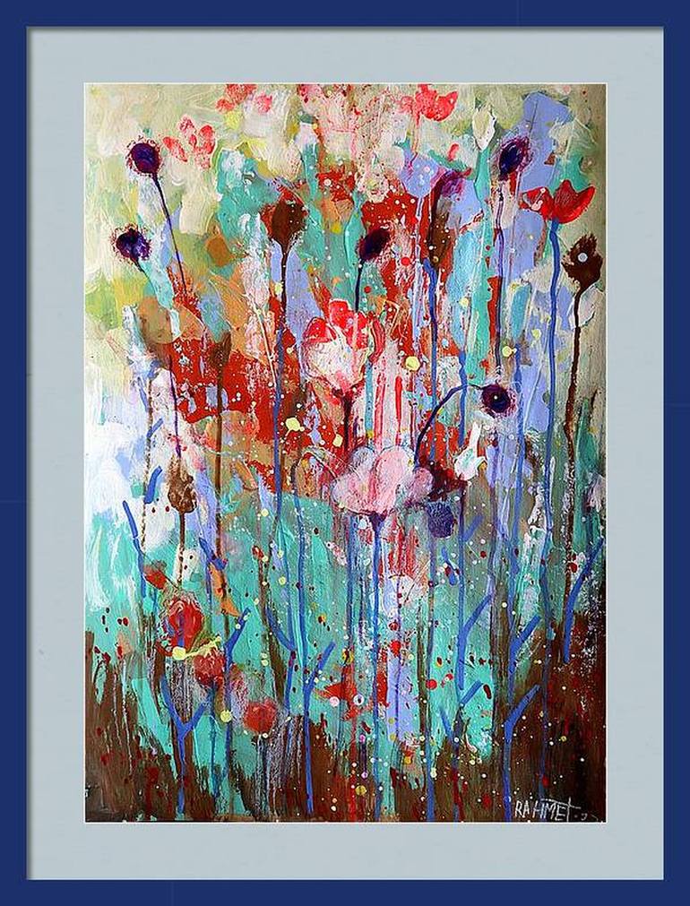 Original Impressionism Floral Painting by Rakhmet Redzhepov