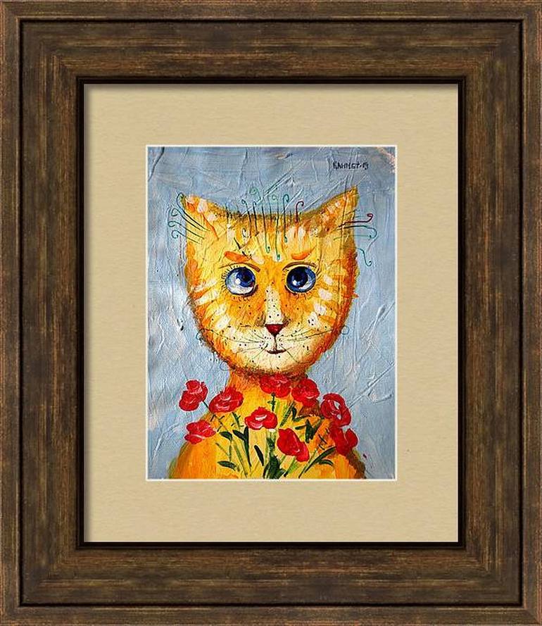 Original Cats Painting by Rakhmet Redzhepov