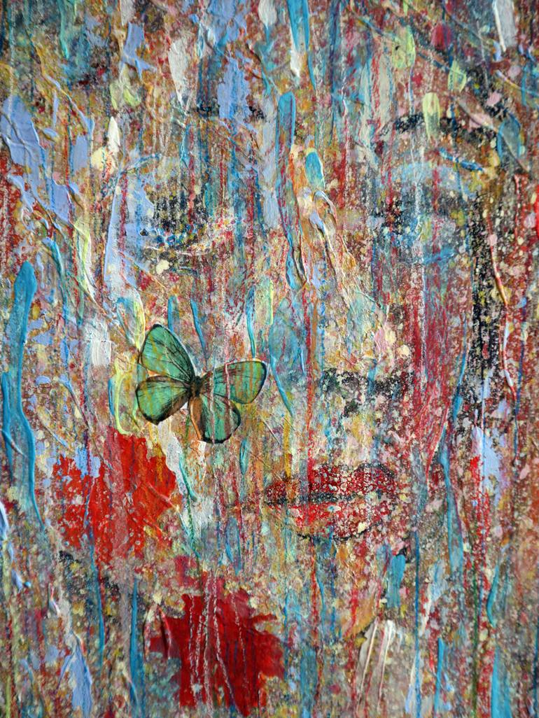 Original Abstract Expressionism Cats Painting by Rakhmet Redzhepov