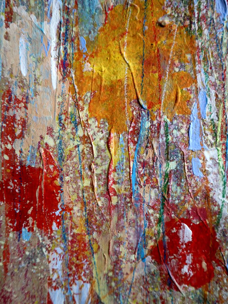 Original Abstract Expressionism Cats Painting by Rakhmet Redzhepov