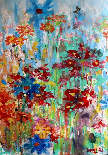 Print of Abstract Expressionism Floral Paintings by Rakhmet Redzhepov