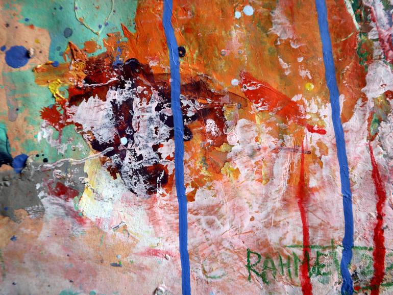Original Abstract Expressionism Floral Painting by Rakhmet Redzhepov