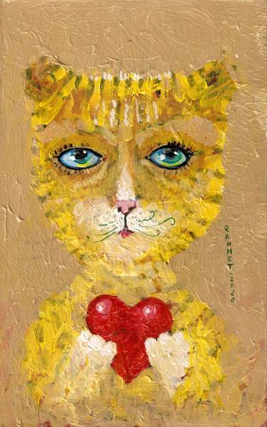 Print of Expressionism Cats Paintings by Rakhmet Redzhepov