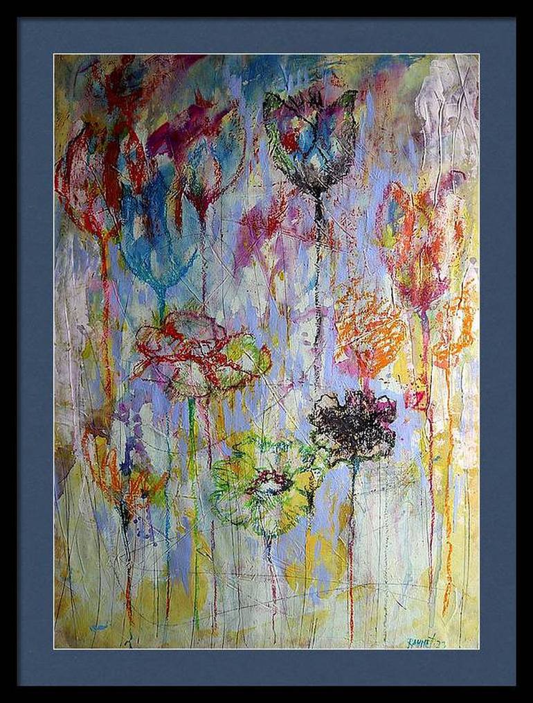 Original Abstract Expressionism Floral Painting by Rakhmet Redzhepov