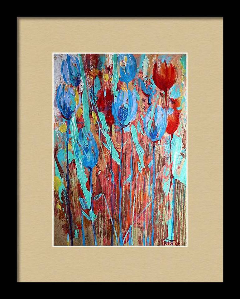 Original Expressionism Floral Painting by Rakhmet Redzhepov