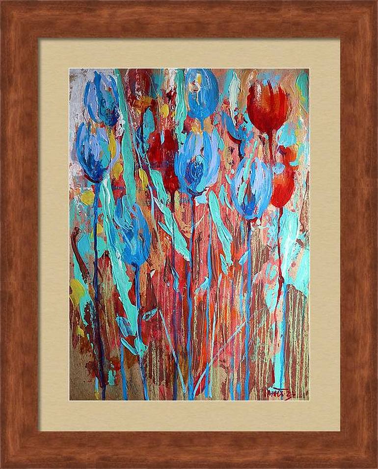 Original Expressionism Floral Painting by Rakhmet Redzhepov