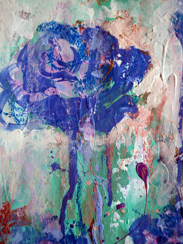 Original Expressionism Floral Painting by Rakhmet Redzhepov