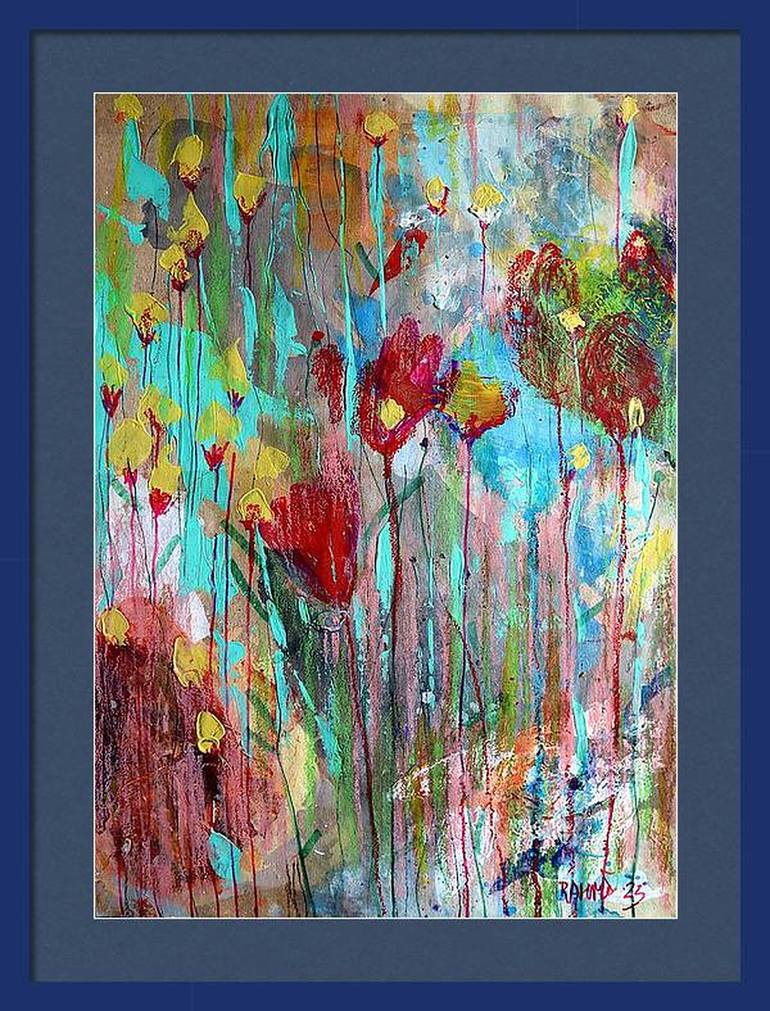 Original Expressionism Floral Painting by Rakhmet Redzhepov