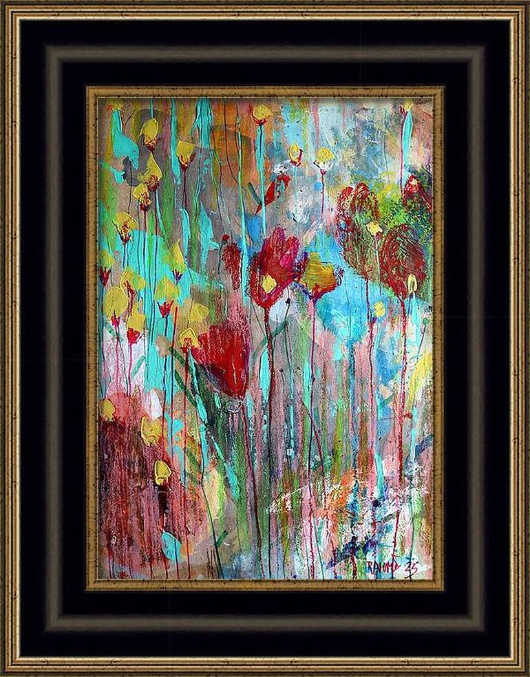 Original Expressionism Floral Painting by Rakhmet Redzhepov