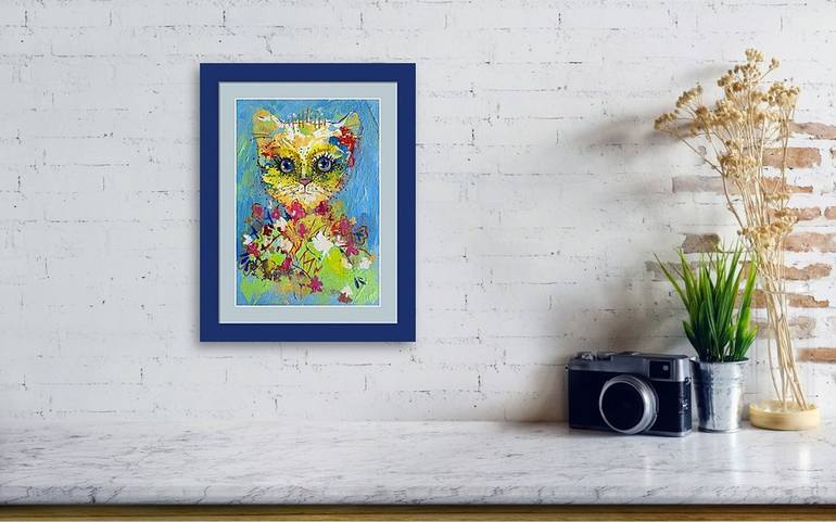 Original Cats Painting by Rakhmet Redzhepov