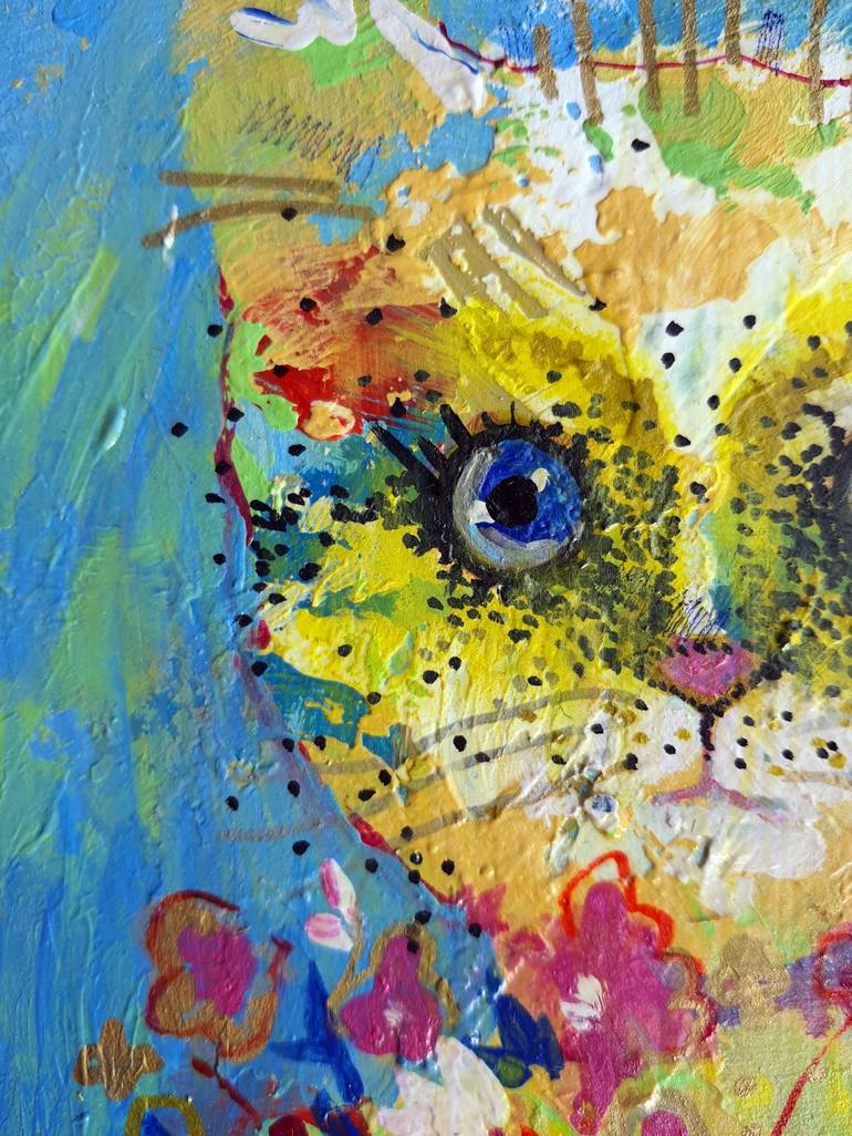 Original Cats Painting by Rakhmet Redzhepov