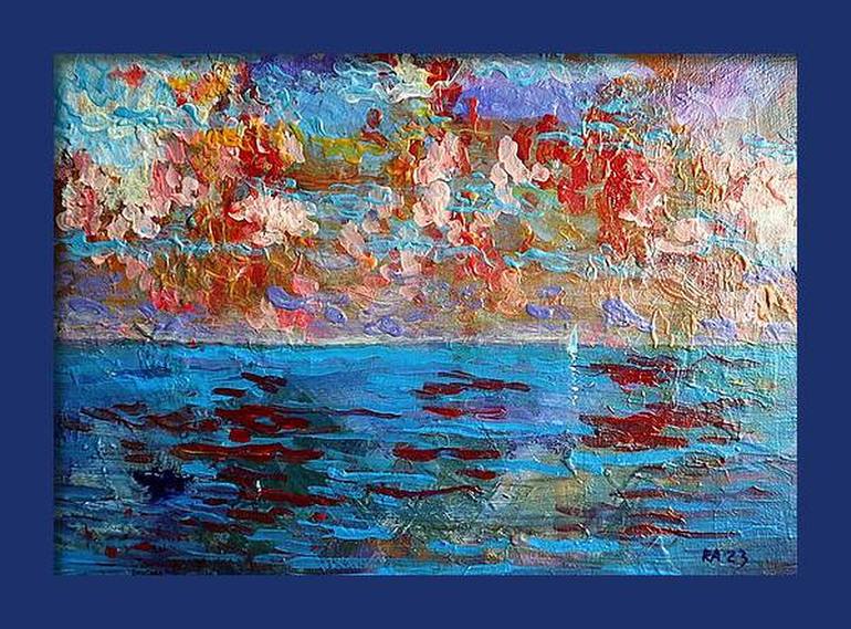 Original Expressionism Seascape Painting by Rakhmet Redzhepov