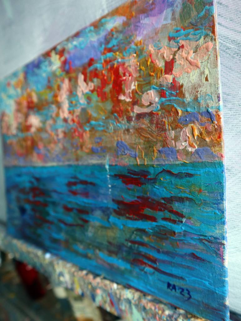 Original Expressionism Seascape Painting by Rakhmet Redzhepov
