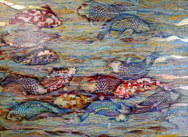 Print of Fish Paintings by Rakhmet Redzhepov